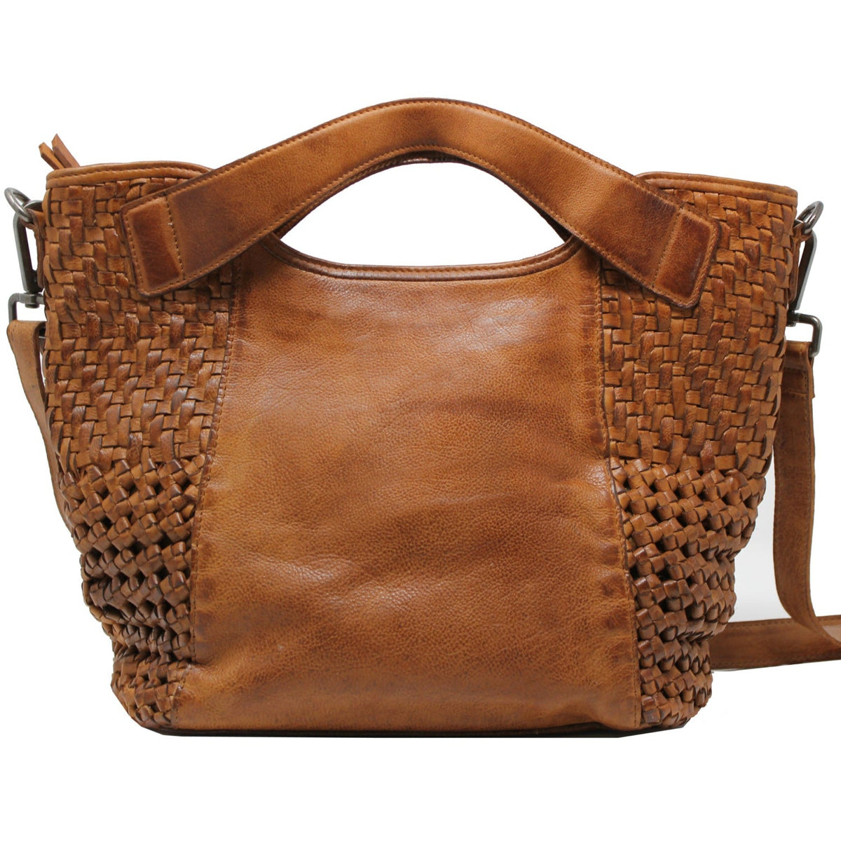 Theo Leather Crossbody Bag - Cognac