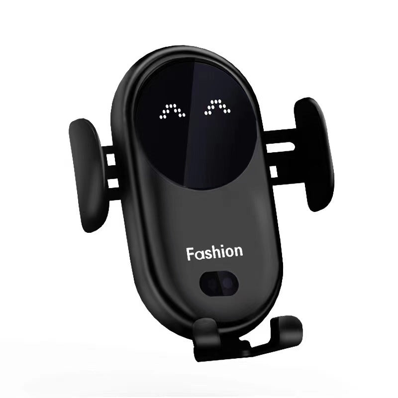 Infrared Induction Wireless Car Charger & Phone Holder - Black / USB