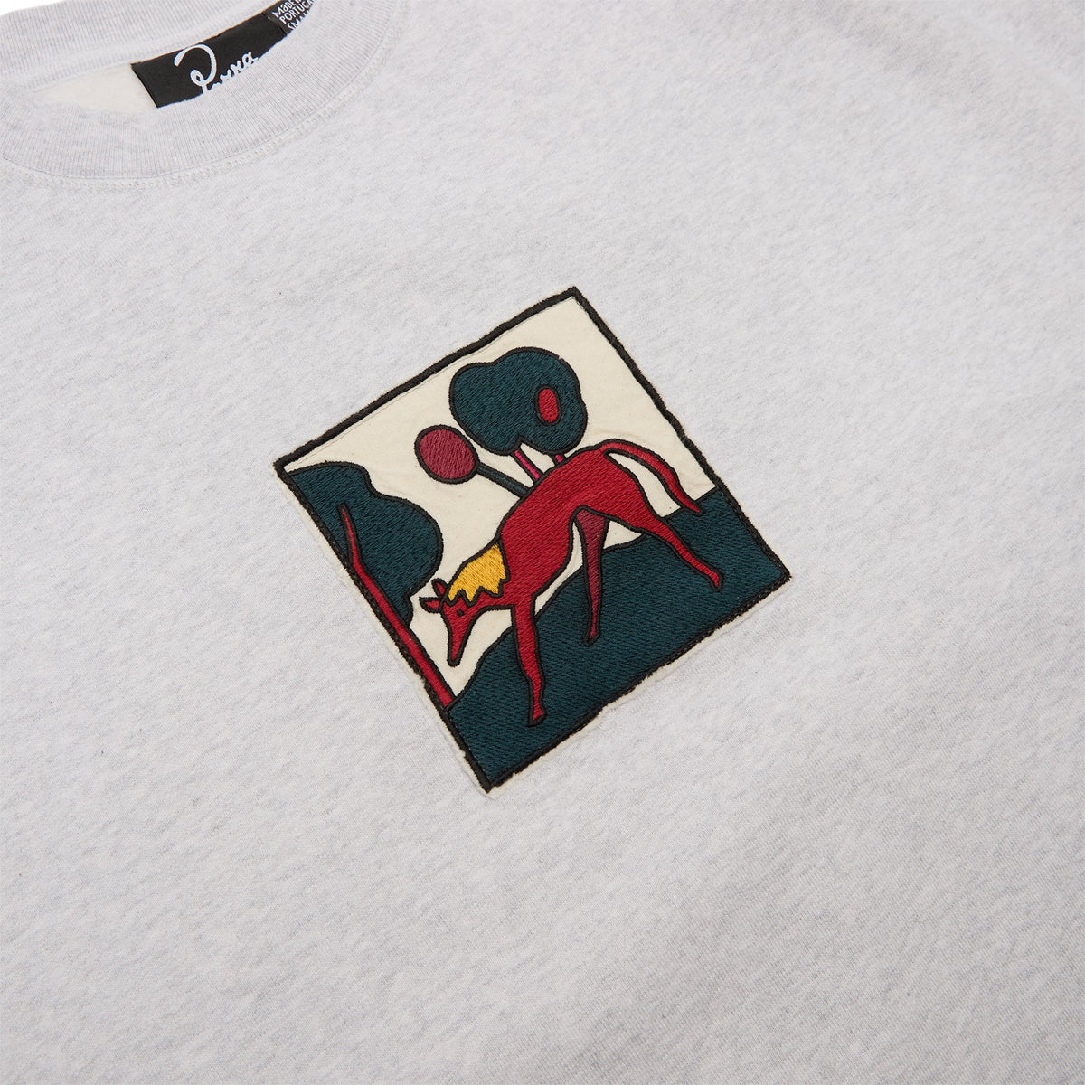 By Parra Long Lost Leg Crew Neck Sweatshirt (Heather Grey) - Image 4