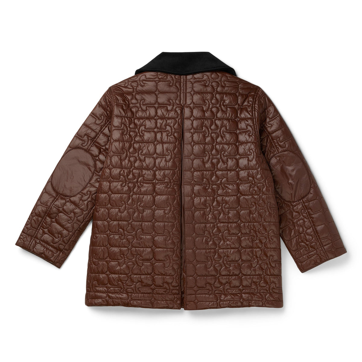 GANNI Shiny Quilt Midi Jacket (Chicory Coffee) - Image 2