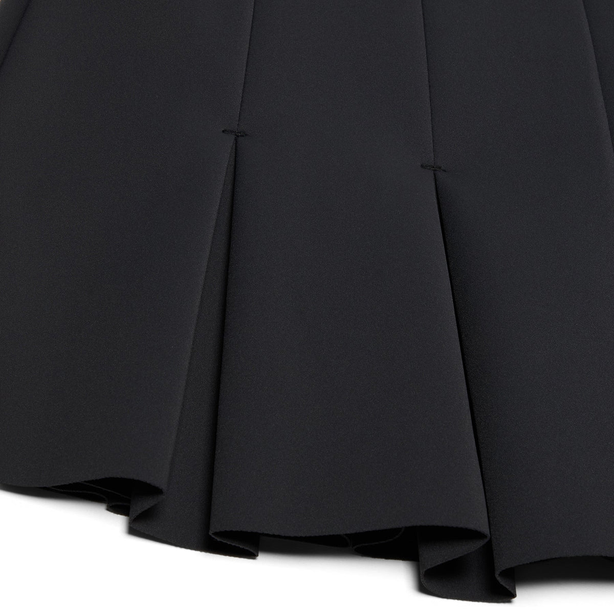 GANNI Scuba Neoprene Pleated Mini Skirt (Phantom) - Image 3