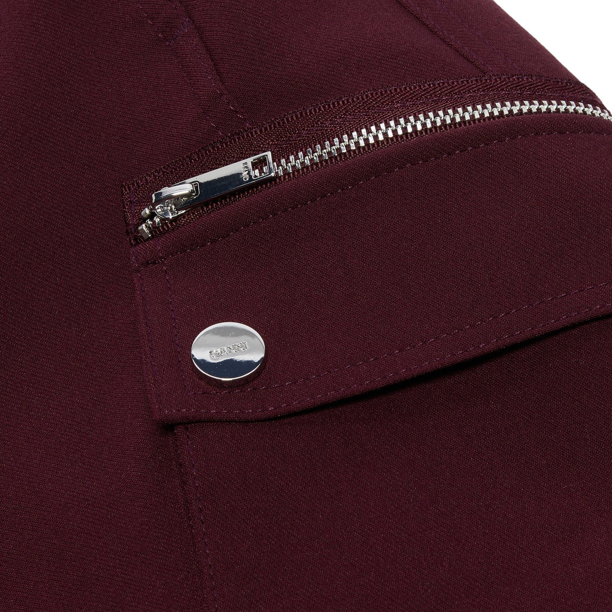 GANNI Future Twill Suiting Elasticated Pants (Port Royale) - Image 3