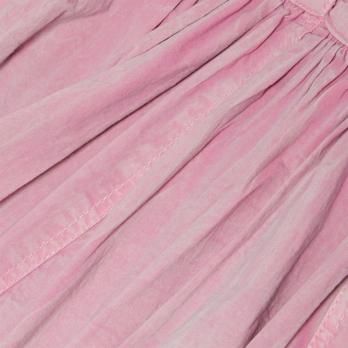 GANNI Washed Stretch Cotton Mini Bubble Skirt (Bleached Mauve) - Image 4