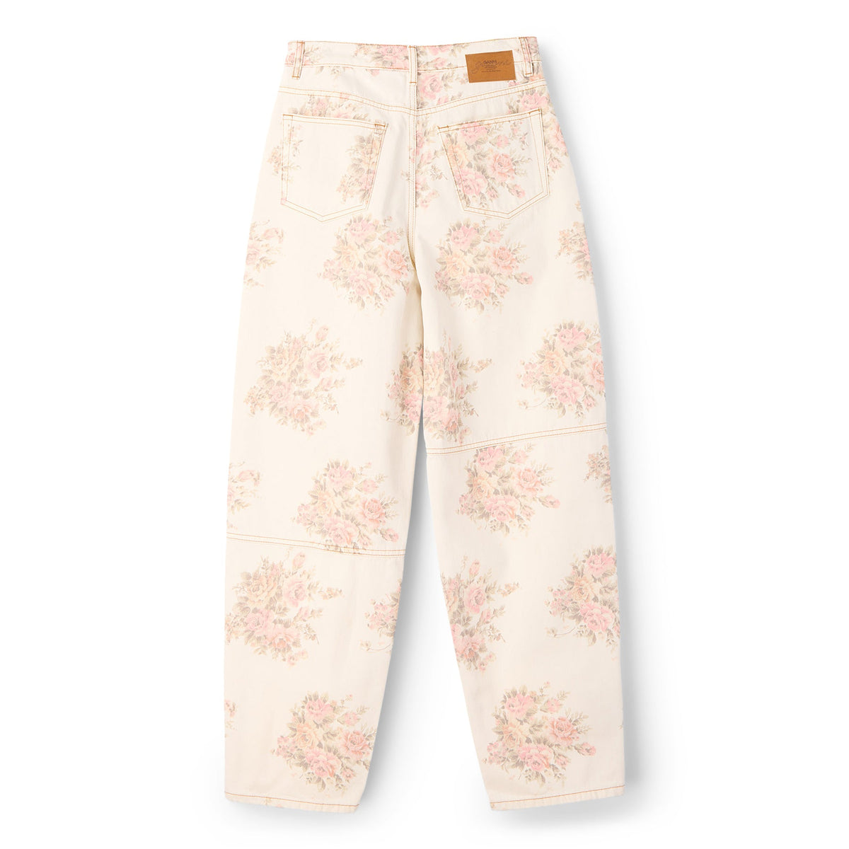 GANNI Floral Printed Stary Jeans (Egret) - Image 2