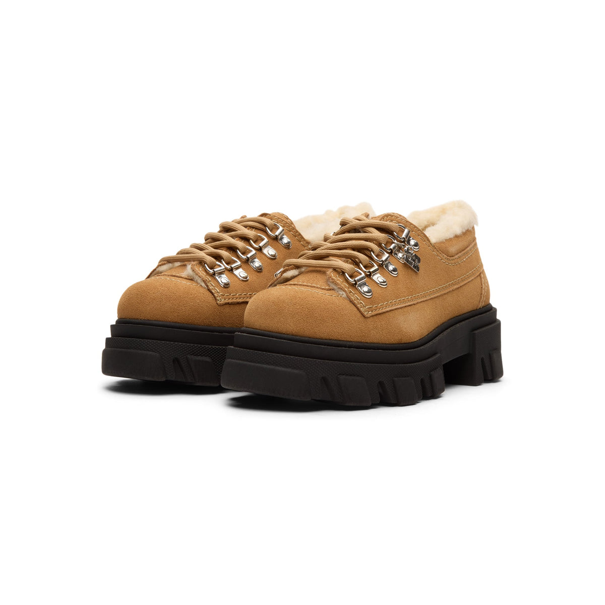 GANNI Cleated Derbies (Cognac) - Image 3