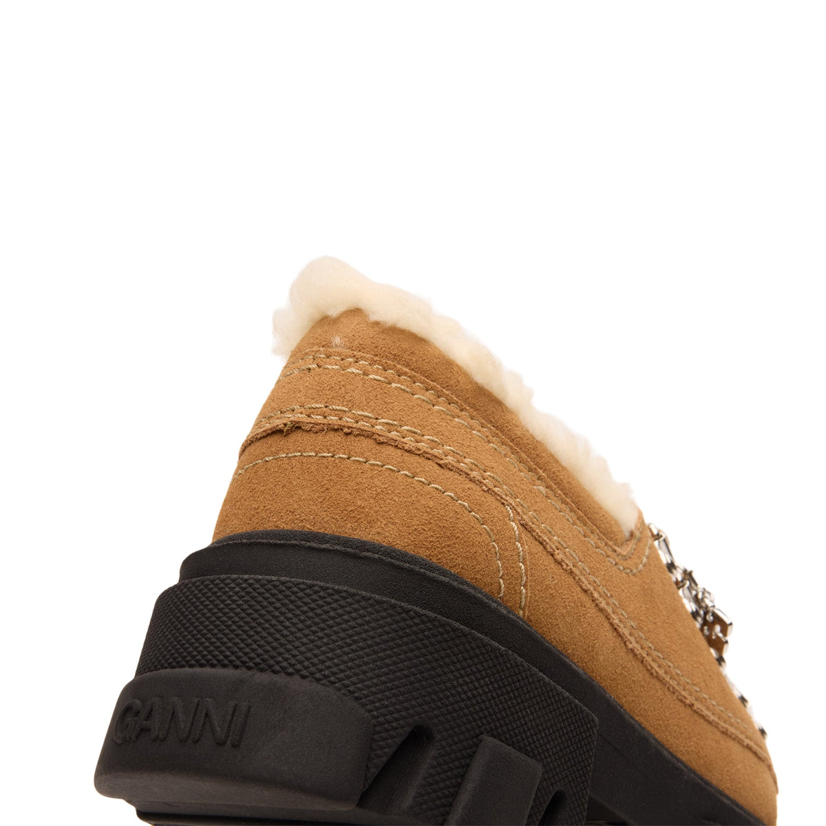 GANNI Cleated Derbies (Cognac) - Image 9