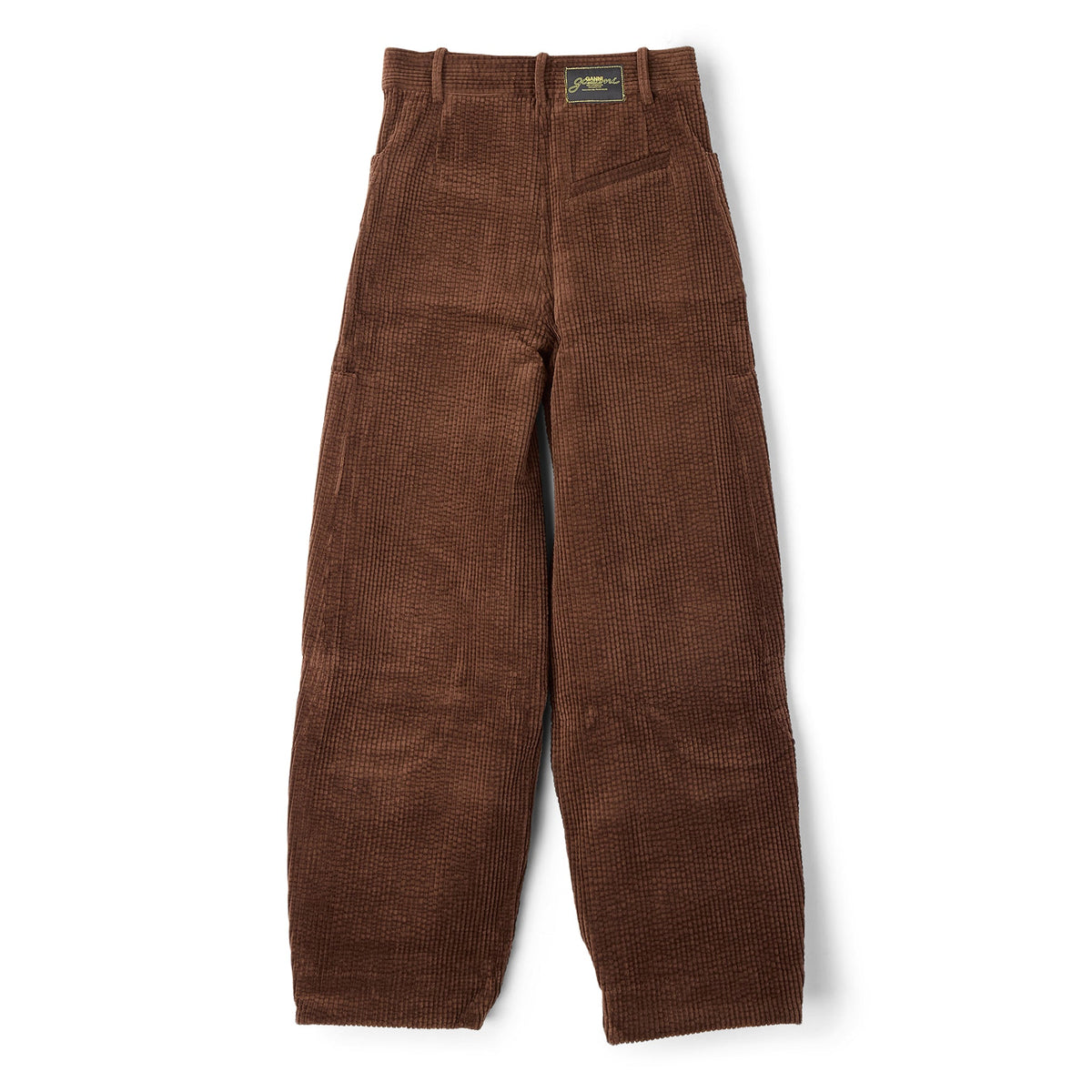 GANNI Corduroy Curved Pants (Chicory Coffee) - Image 2