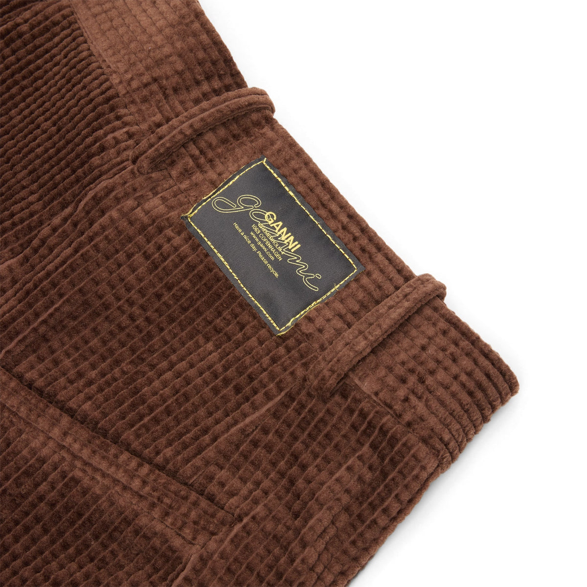 GANNI Corduroy Curved Pants (Chicory Coffee) - Image 4