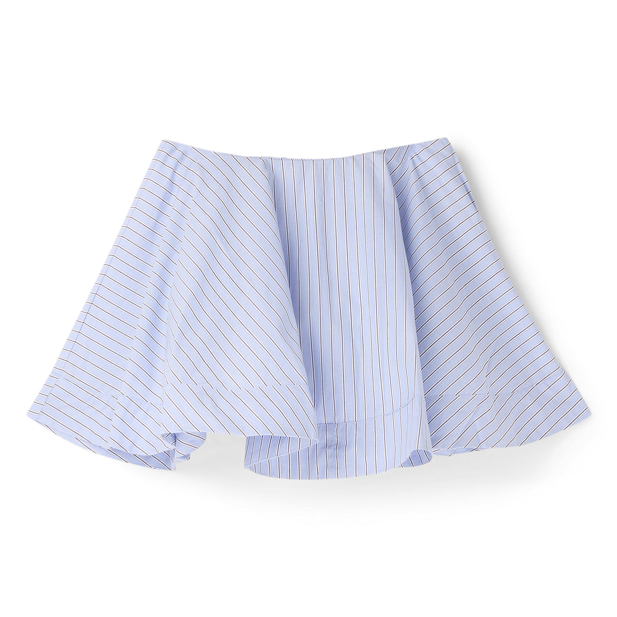 GANNI Stripe Mini Circle Skirt (Lavender Lustre)