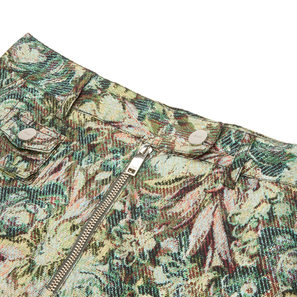 GANNI Tapestry Twill Pants (Jadeite) - Image 3