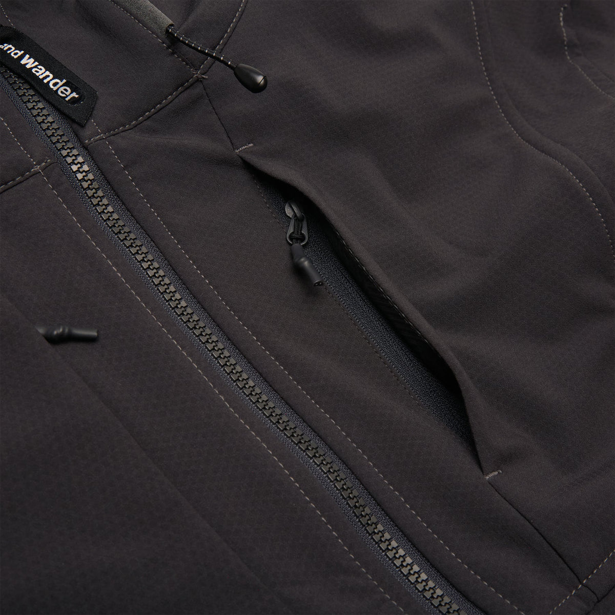 And wander 6 light stretch shell jacket (Charcoal) - Image 4