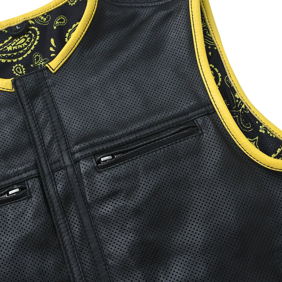 Burnline - Men’s Perforated Leather Motorcycle Vest