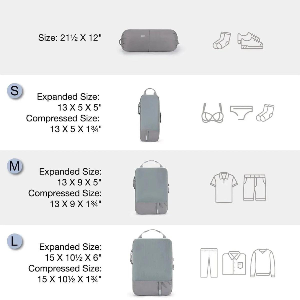 Compression Packing Cubes Part of Faro Travel Set - Image 55