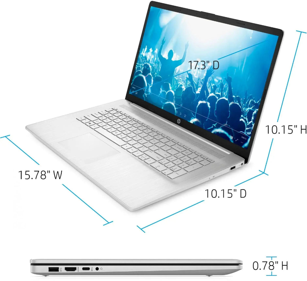HP 17.3" HD+ Laptop - Intel Core i3-1115G4 - 8GB RAM - 1TB HDD - 17-cn0013dx - Image 6