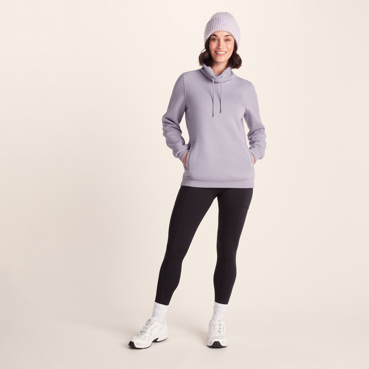 Abigail Womens Supersoft Funnel Neck Sweat - Lavender Grey - Image 2