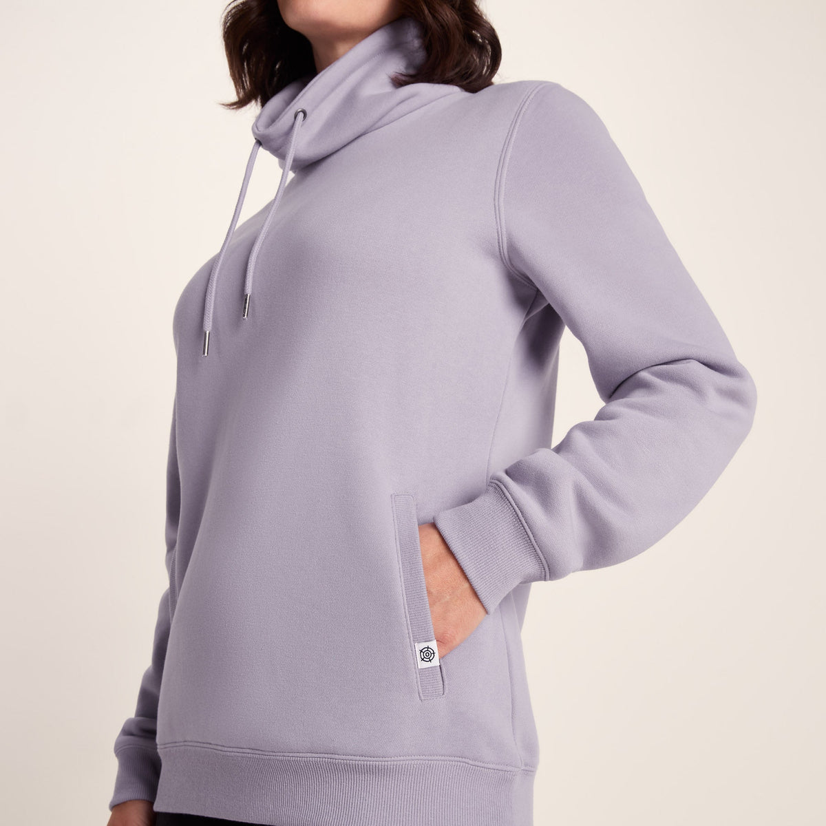 Abigail Womens Supersoft Funnel Neck Sweat - Lavender Grey - Image 6