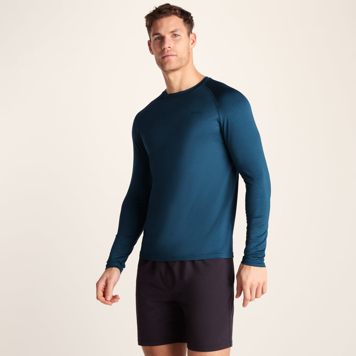 Ace Mens Long Sleeve Performance T-Shirt - Inky Blue