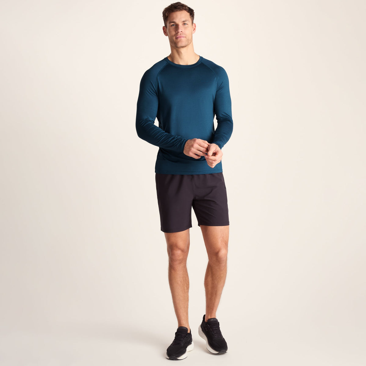 Ace Mens Long Sleeve Performance T-Shirt - Inky Blue - Image 2