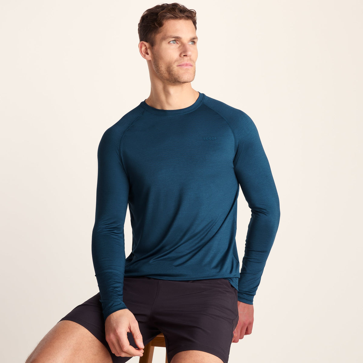 Ace Mens Long Sleeve Performance T-Shirt - Inky Blue - Image 4