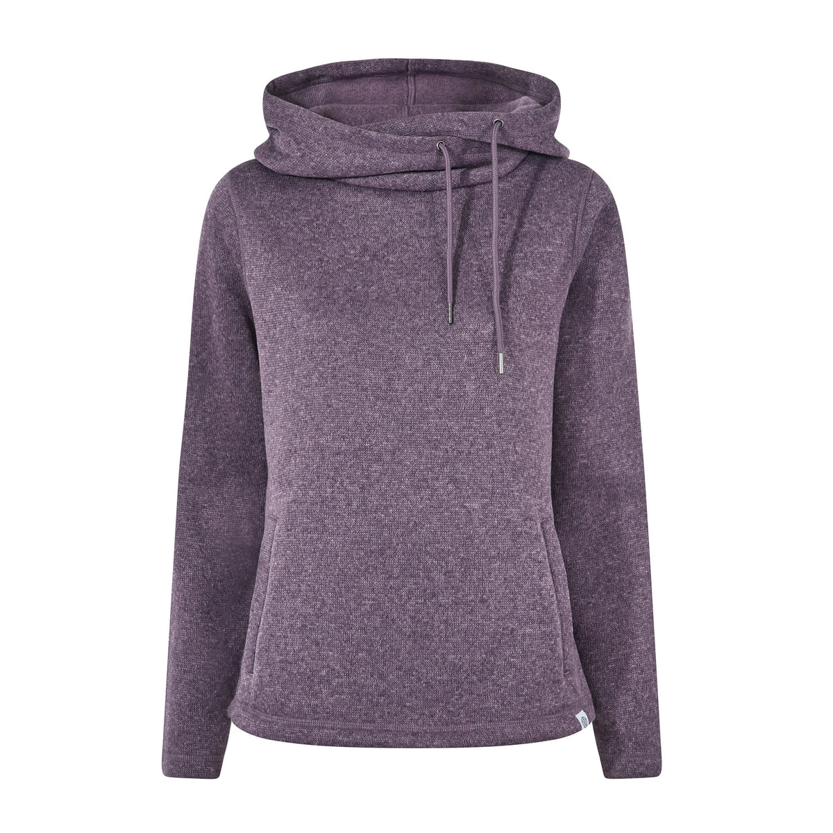 Acer Womens Oversized Supersoft Knitlook Fleece Hoody - Dusky Lilac Melange - Image 6