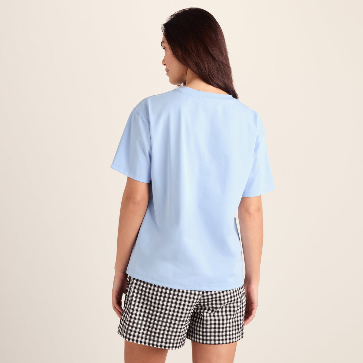 Agnes Womens Relaxed Fit Supersoft Premium T-Shirt - Ash Blue - Image 3