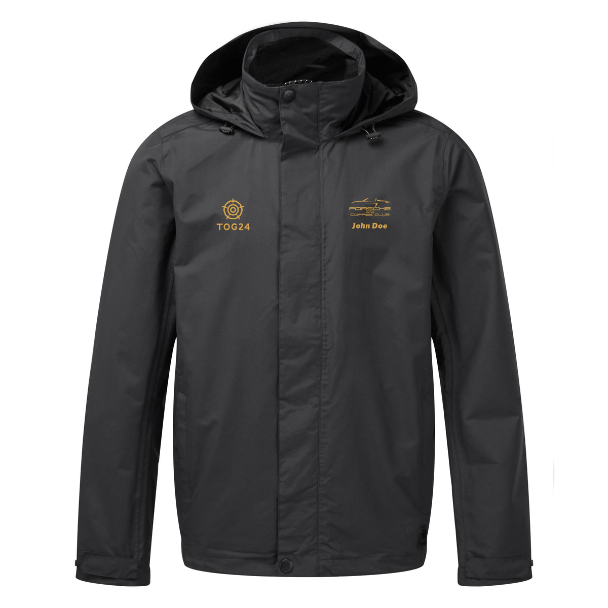 Porsche & Coffee Club Cabriolet Mens - Airton Waterproof Jacket Black
