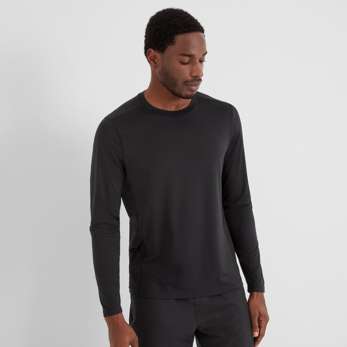 Aller Mens Long Sleeve Performance T-Shirt - Black - Image 3