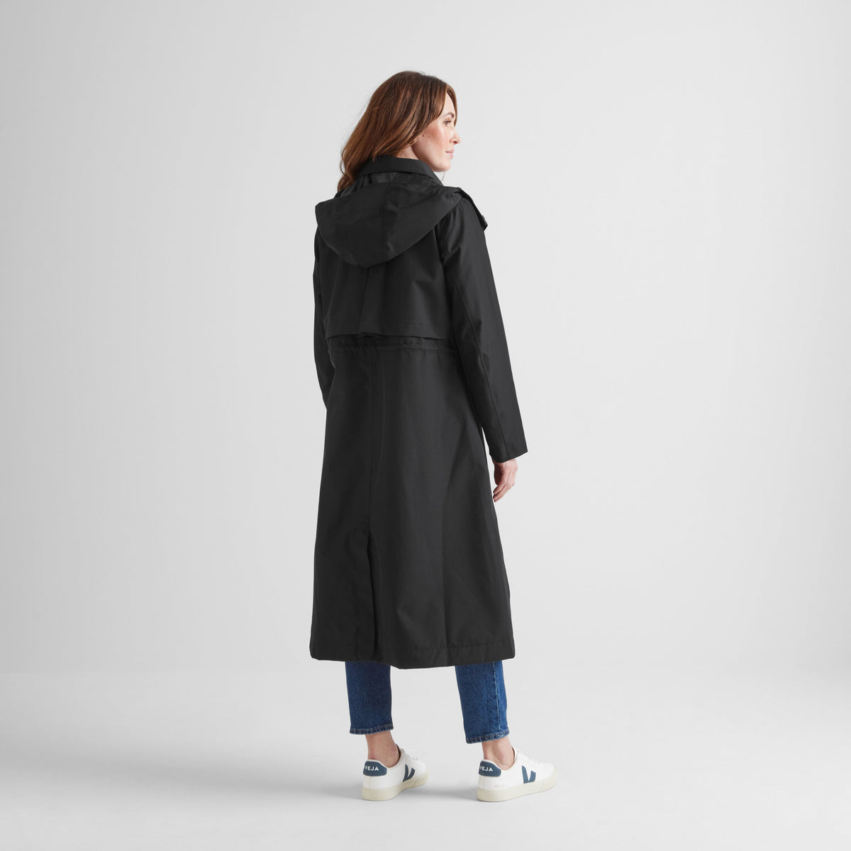 Alva Womens Waterproof Trench Coat - Black - Image 9