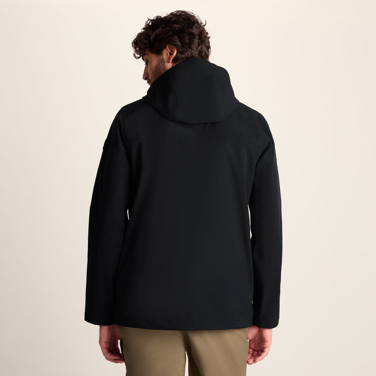 Andro Mens Hooded Waterproof Softshell Jacket - Black - Image 4