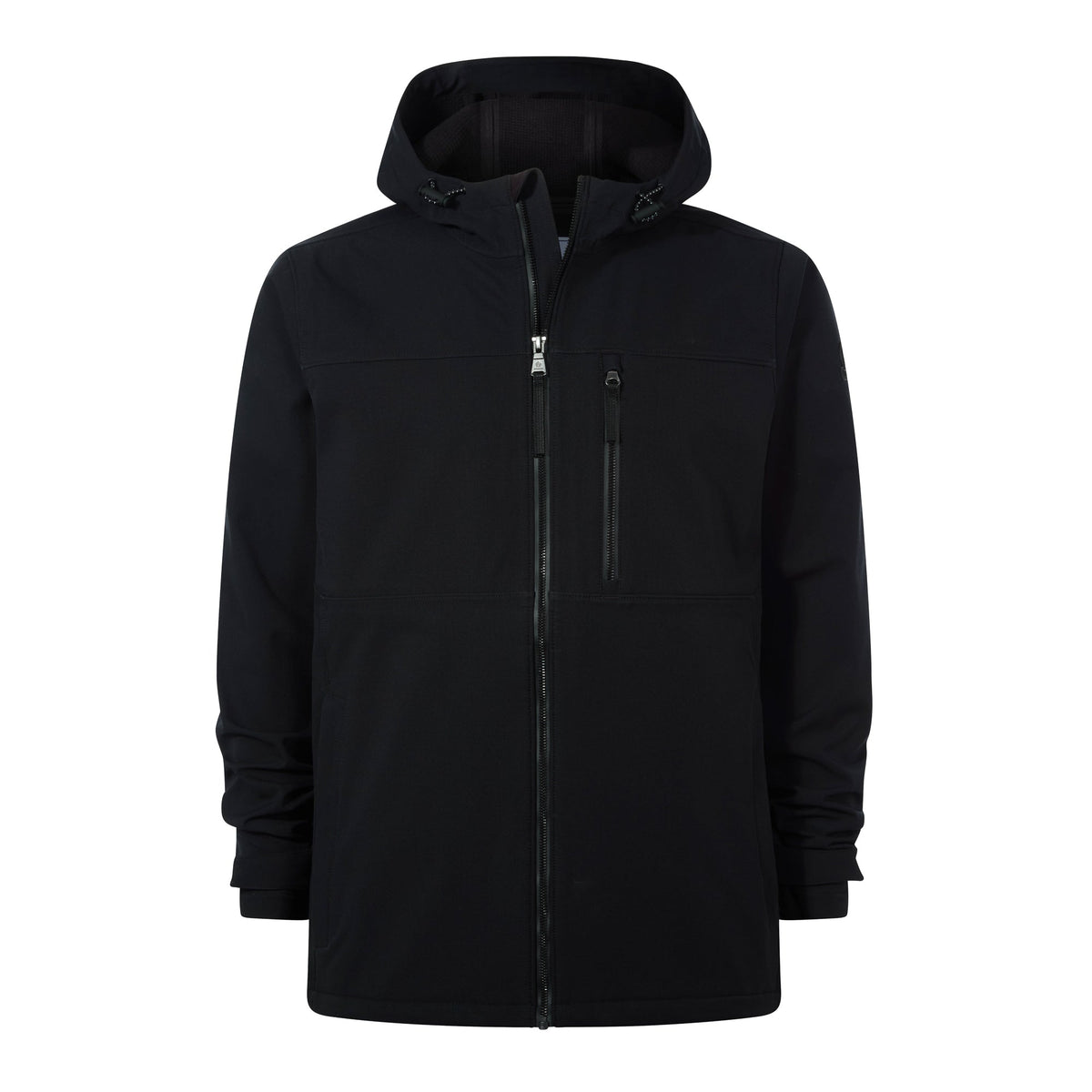 Andro Mens Hooded Waterproof Softshell Jacket - Black - Image 10