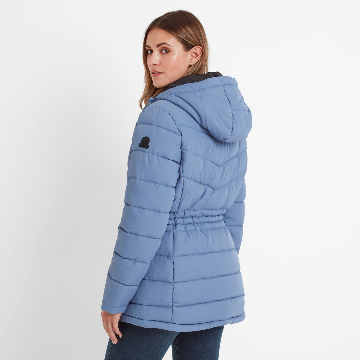 Anthorn Womens Padded Parka - Misty Blue - Image 3