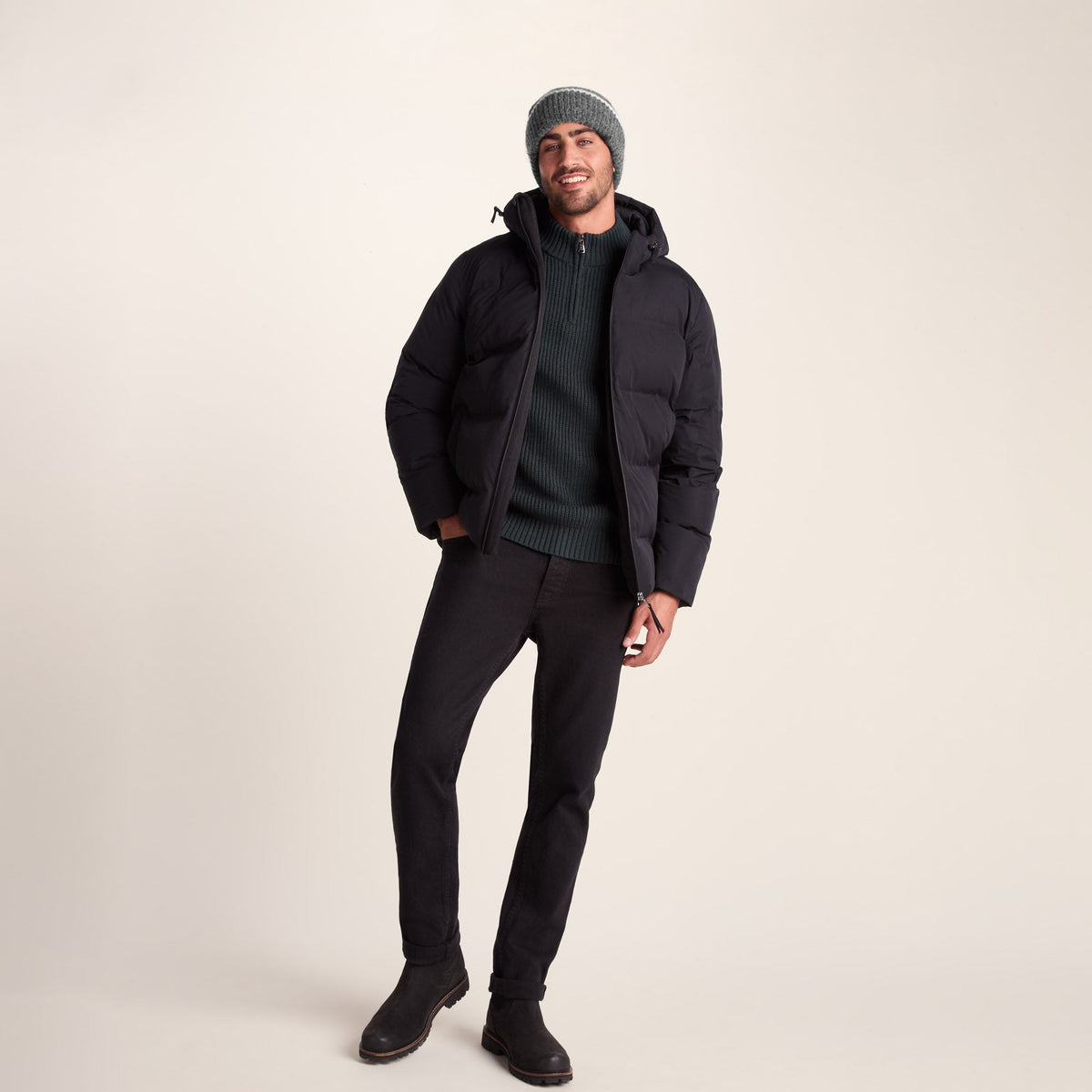 Ava Knit Hat - Dark Grey - Image 3