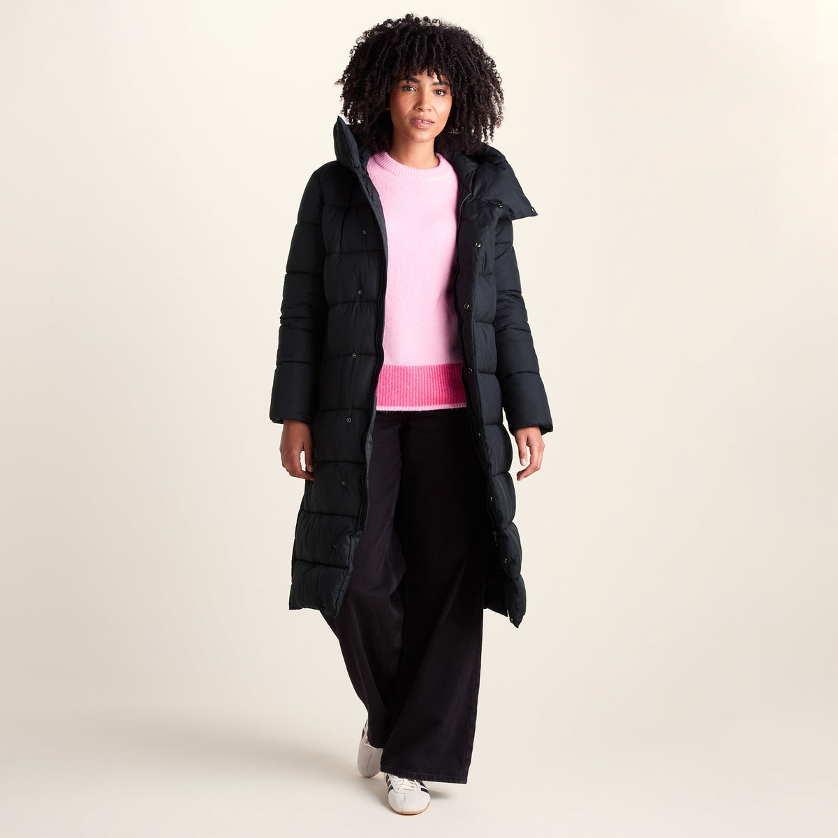 Bartlett Womens Longline Insulated Padded Coat - Black - Image 2