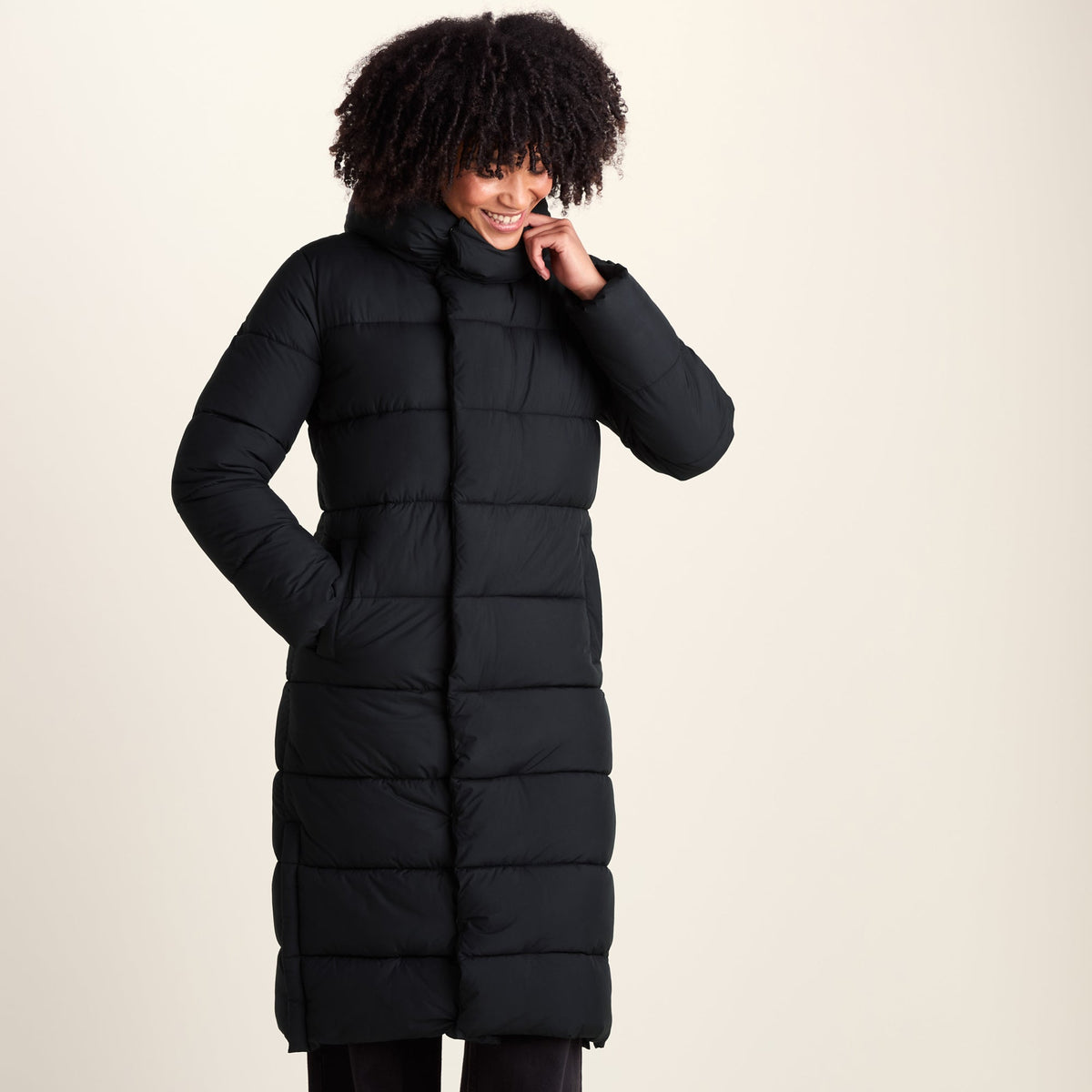 Bartlett Womens Longline Insulated Padded Coat - Black - Image 3