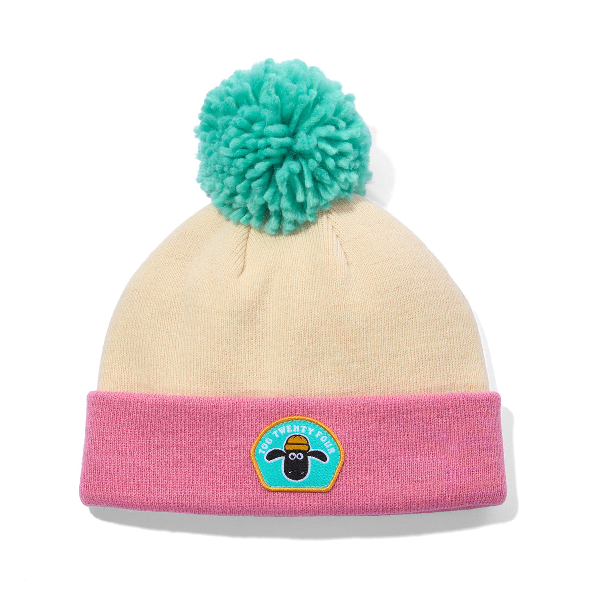 Beulah Shaun the Sheep Kids Knitted Beanie Pom Pom Hat - Woolly/Candyfloss - Image 5
