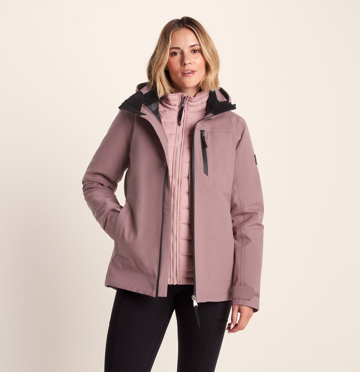 Beverley Womens 3-in-1 Waterproof Jacket - Mauve - Image 10