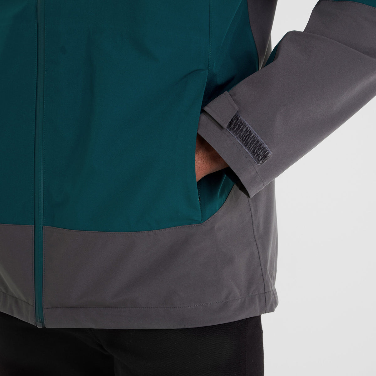 Bowston Mens Performance Waterproof Jacket - Petrol Green - Image 9