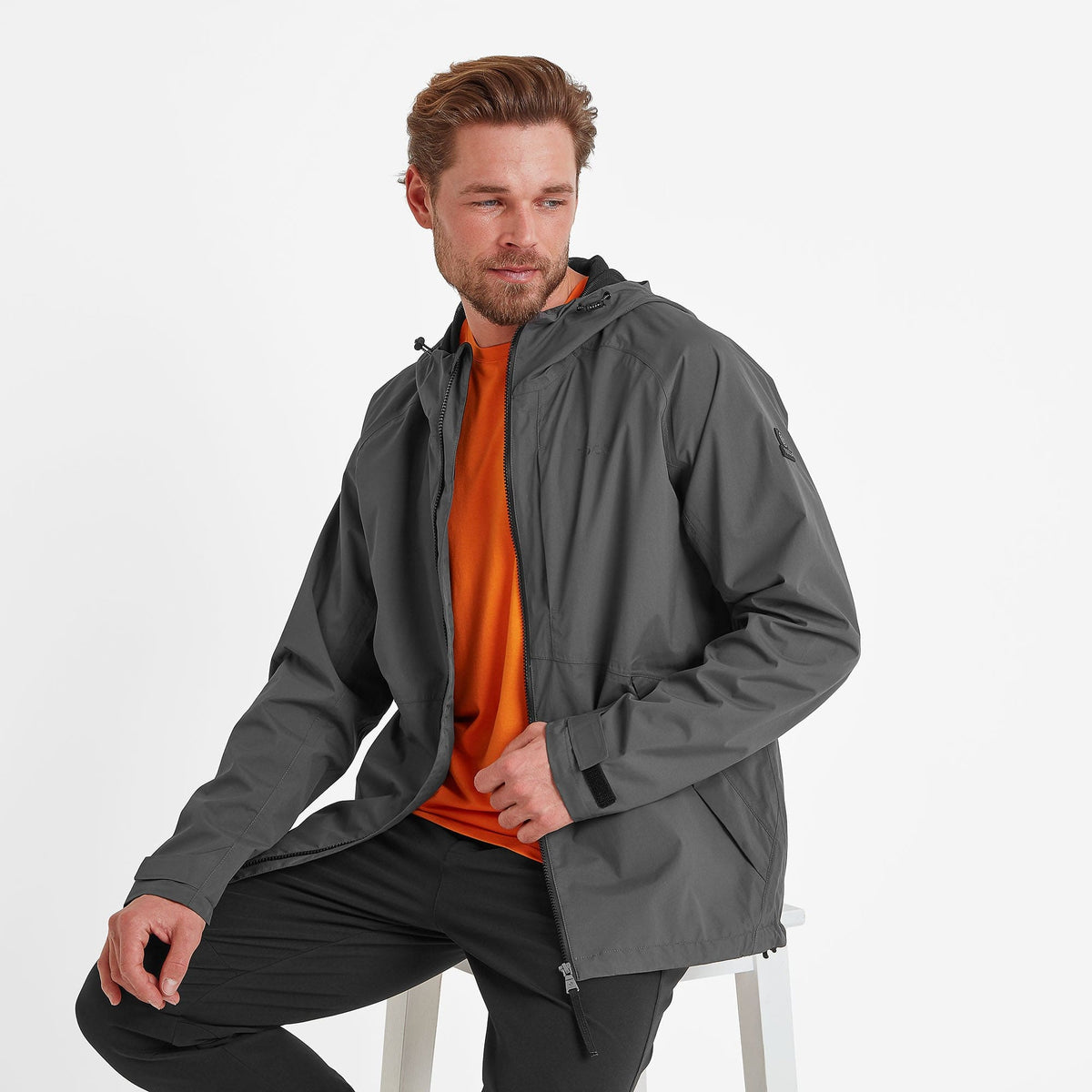 Brigsteer Mens Waterproof Jacket - Soot Grey - Image 4