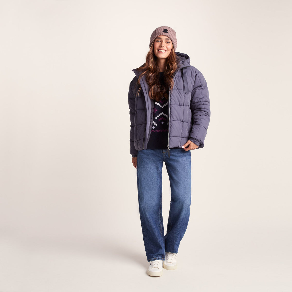 Burke Knit Hat - Mauve - Image 2