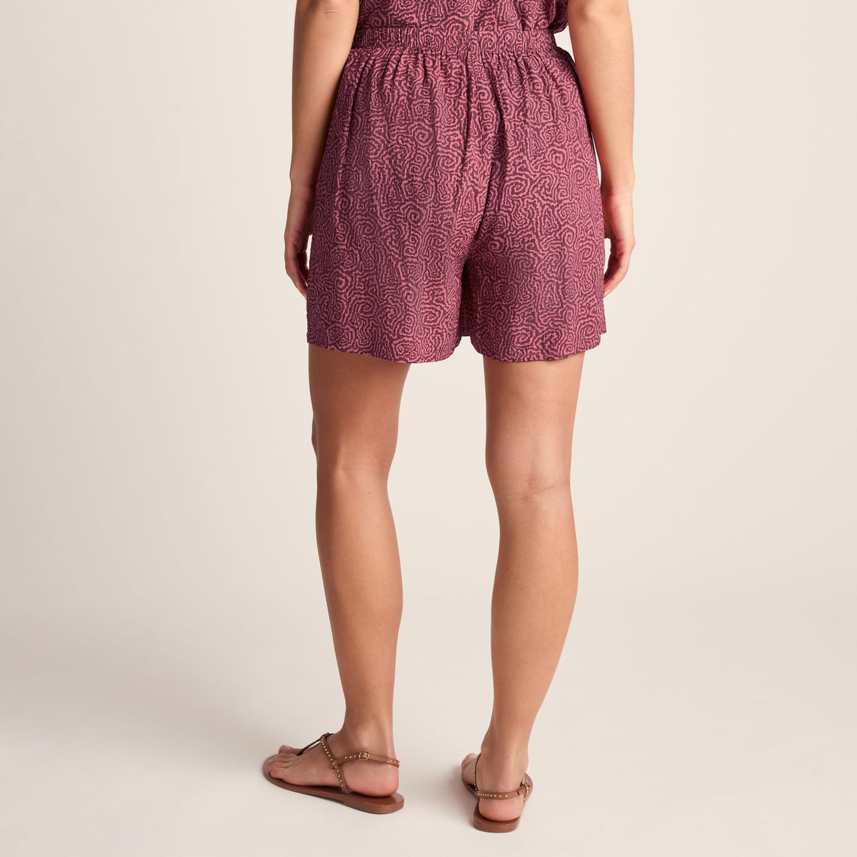 Callie Womens Shorts - Black Raspberry Wiggle Print - Image 3