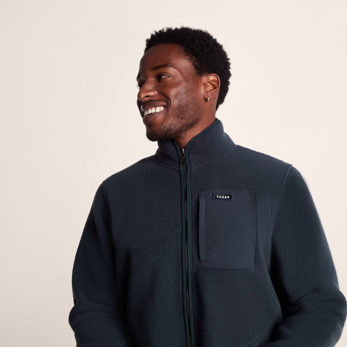 Cameron Mens Sherpa Fleece - Dark Indigo - Image 5