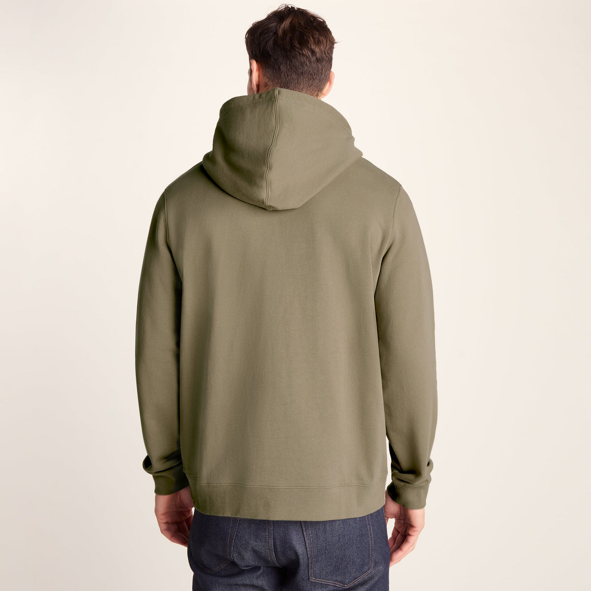 Carlton Mens Oversized Heavyweight 100% Cotton Hoody - Mushroom - Image 4