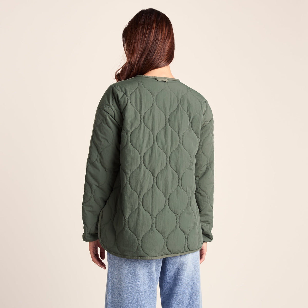 Cleadon Womens Relaxed Fit Shower Resistant Lightweight Insulated Jacket - Pale Khaki - Image 4