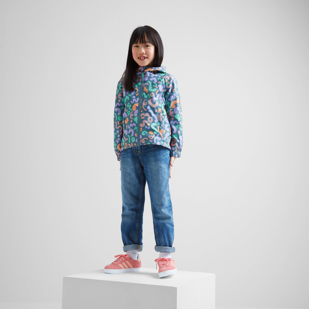 Copley Kids Waterproof Jacket - Blue Swirl Print - Image 3