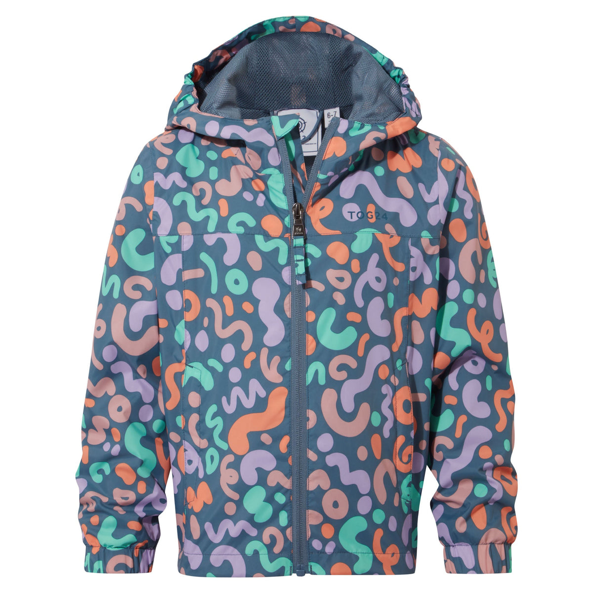 Copley Kids Waterproof Jacket - Blue Swirl Print - Image 7