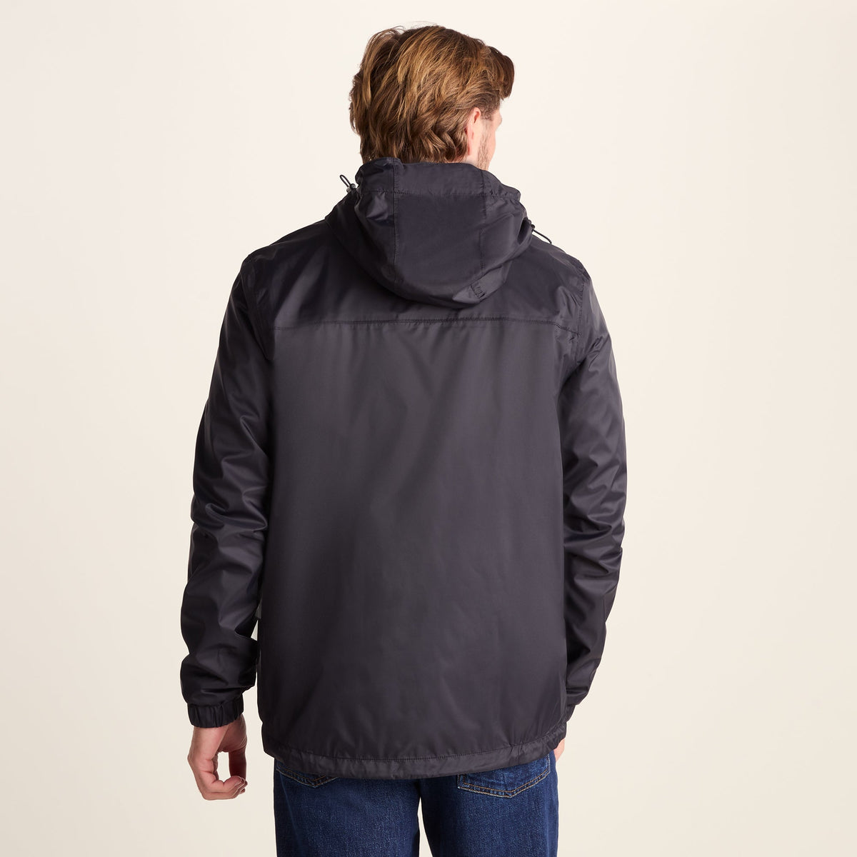 Craven Mens Waterproof Packaway Jacket - Black - Image 4