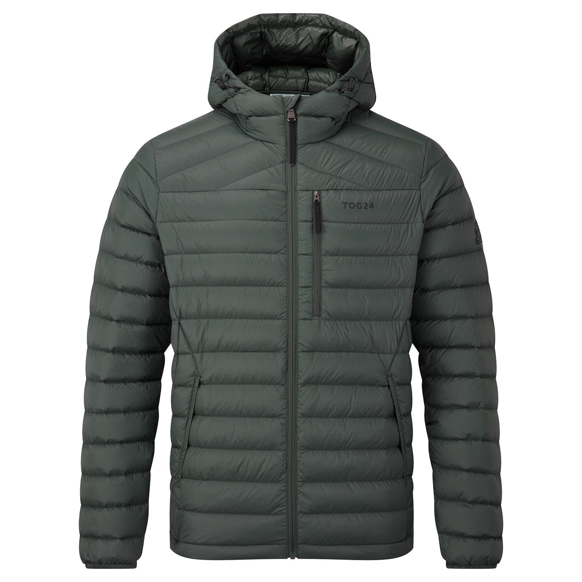 Drax Mens Hooded Down Jacket - Pine Green - Image 6