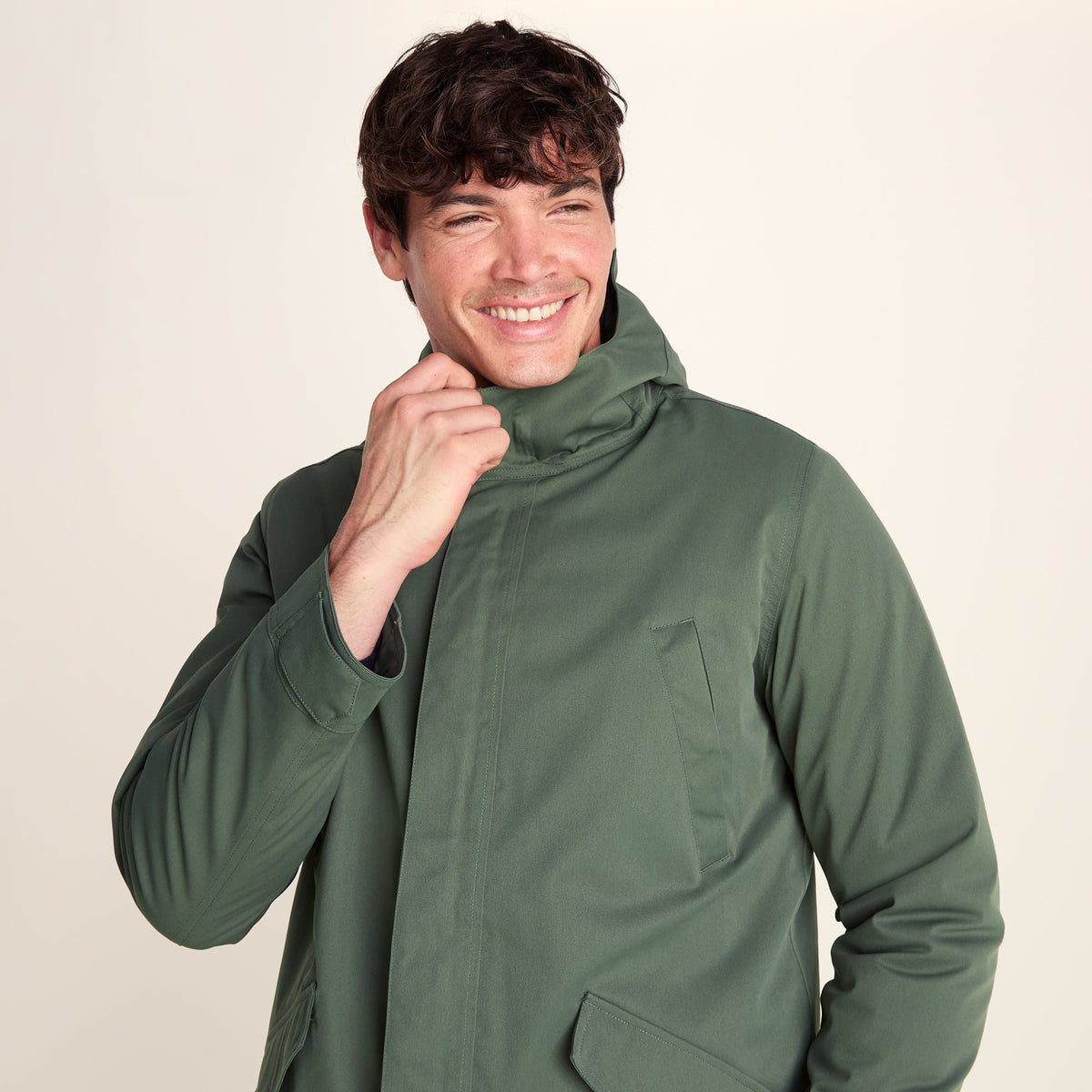Dunnigan Mens Lightweight Padded Waterproof Parka - Forage Green - Image 6