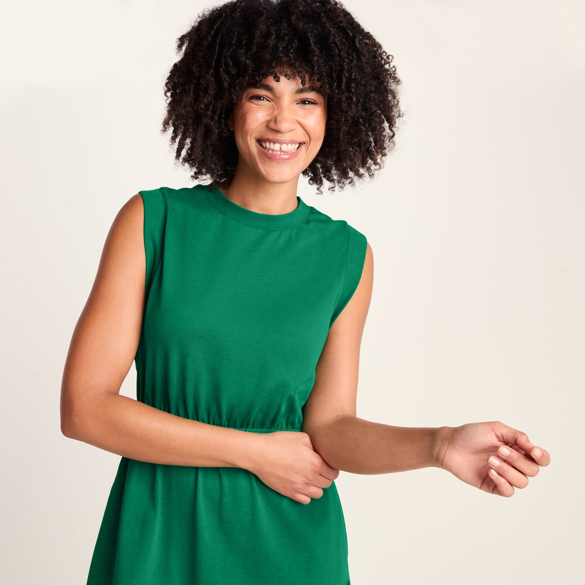 Ebony Womens Supersoft Dress - Green - Image 6