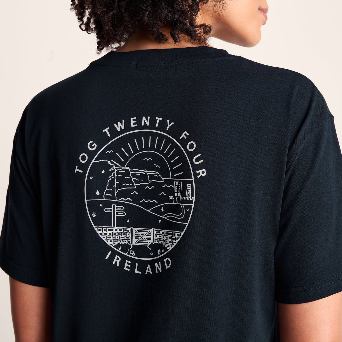Emerald Isle Womens 100% Cotton Relaxed Fit T-Shirt - Dark Indigo - Image 4